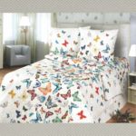 Комплект постельного белья полутороспальный (евро) «Бабочки»
